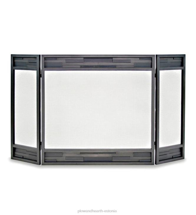 kamin 820L2915 Lanier naturaalsest rauast viimistlusega kolmepaneeliline kaminaekraan Plow & Hearth