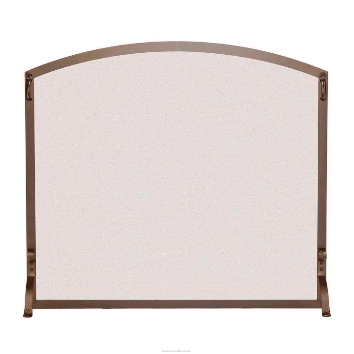 kamin 820L2926 väike kohandatud tasapinnaline kaarekujulise ülaosaga kaitsekate - alla 1350 ruuttolli - poleeritud pronksist Plow & Hearth