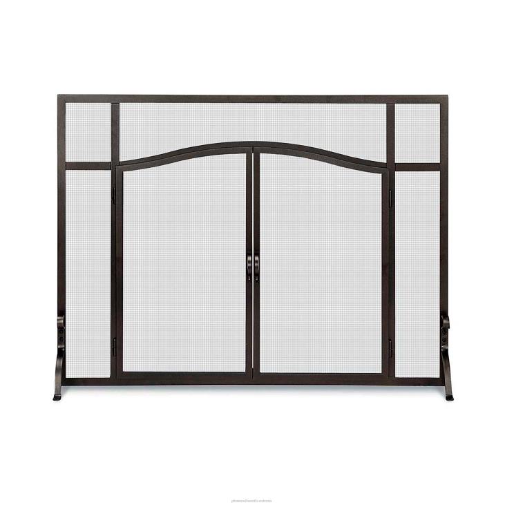 kamin 820L2927 suur kaarekujuliste ustega kohandatud lamekaitse - must Plow & Hearth