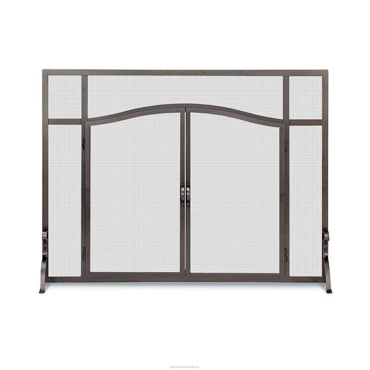 kamin 820L2927 suur kaarekujuliste ustega kohandatud lamekaitse - must Plow & Hearth