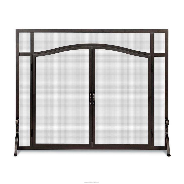 kamin 820L2928 väike kohandatud kaarekujuliste ustega lamekaitse - must Plow & Hearth