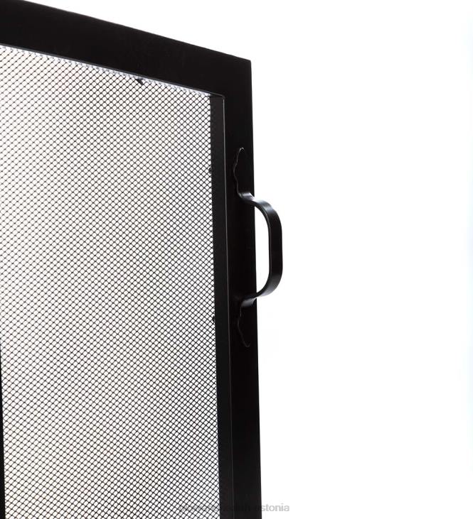 kamin 820L3154 väike st. charles klaasist medaljon lamekaitse tuleekraan - must Plow & Hearth