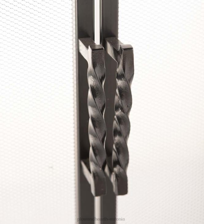 kamin 820L3240 ustega sügav oja tuletõrjeekraan, suur - must Plow & Hearth