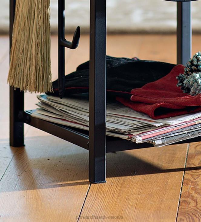 kamin 820L2721 puidust riiul kaminatööriistadega - must Plow & Hearth