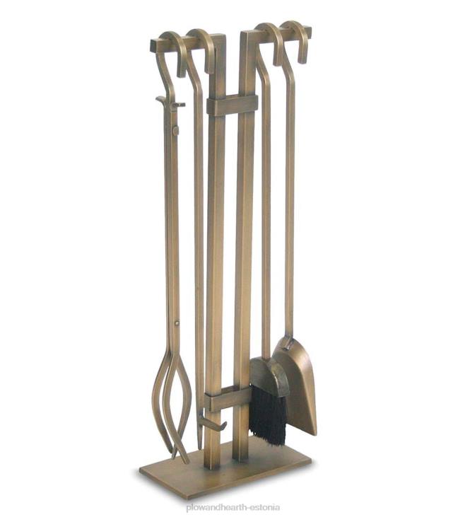 kamin 820L2730 sinclair harjatud messingist kaminatööriistade komplekt - messing Plow & Hearth