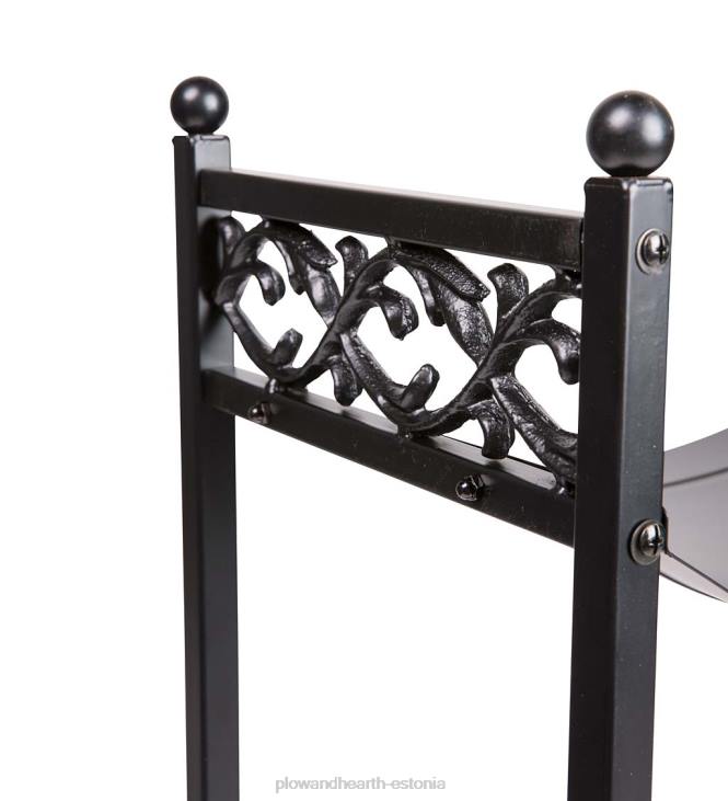 tarvikud 820L2961 kompaktne palgiriiul, kerimiskonstruktsiooniga malm - must Plow & Hearth