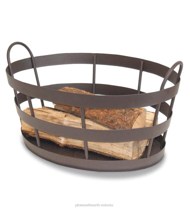 tarvikud 820L2962 sepistatud käsitöölise shaker-stiilis sise-/välipalgikonteiner - pronks Plow & Hearth