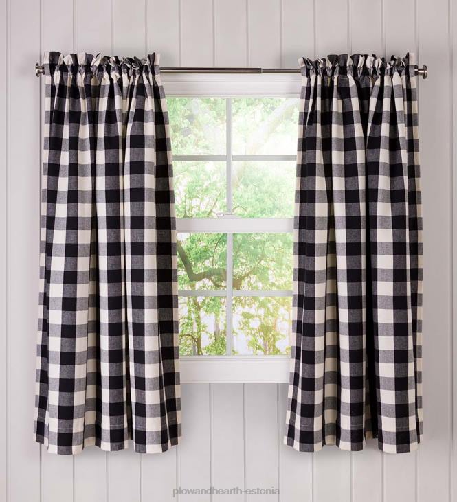 majatarbed 820L2554 pühvlitšekk varras-tasku puuvillakardina paarid Plow & Hearth