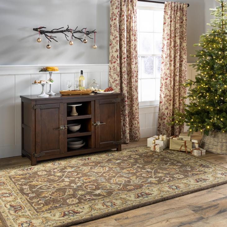 majatarbed 820L2558 botanical toile isoleeritud topeltvoodriga puuvillane kardinapaneel varrastega taskuga Plow & Hearth