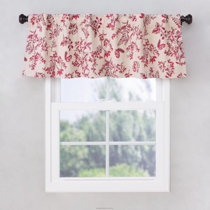 majatarbed 820L2558 botanical toile isoleeritud topeltvoodriga puuvillane kardinapaneel varrastega taskuga Plow & Hearth