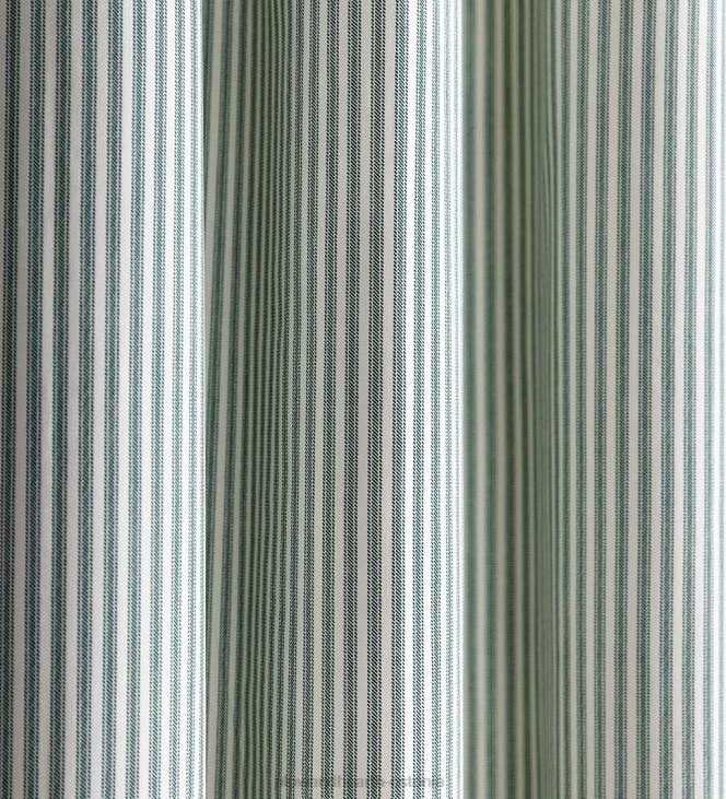 majatarbed 820L2563 termoloogiline isoleeritud tiksuv triibuga läbiviiguga ülakardina paarid Plow & Hearth