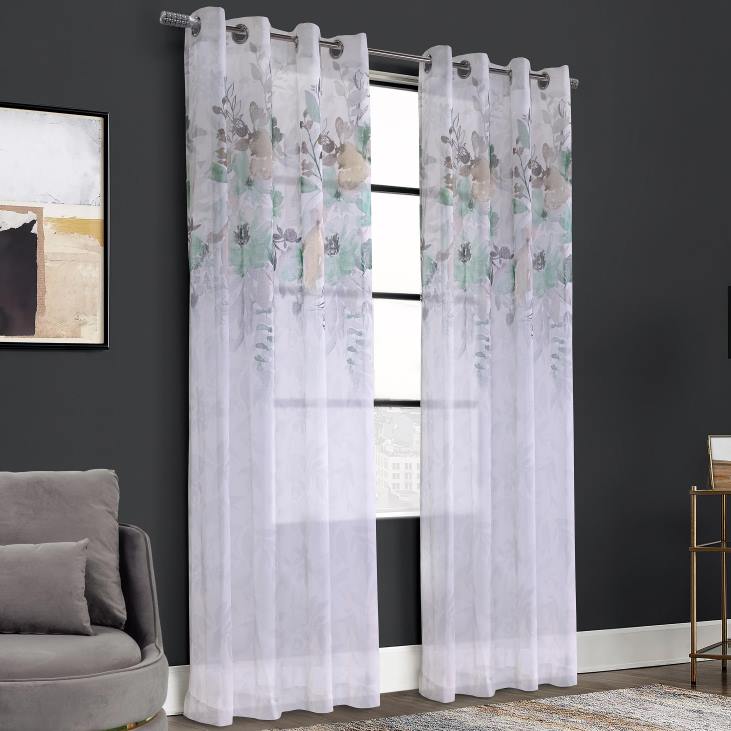 majatarbed 820L2596 poolläbipaistev flora läbiviiguga ülemine paneel – spaaroheline – 52 x 84 Plow & Hearth