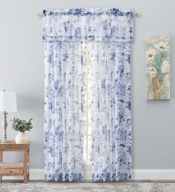 majatarbed 820L2600 kapriissed läbipaistvad varrastega taskupaneelkardinad ja valance Plow & Hearth