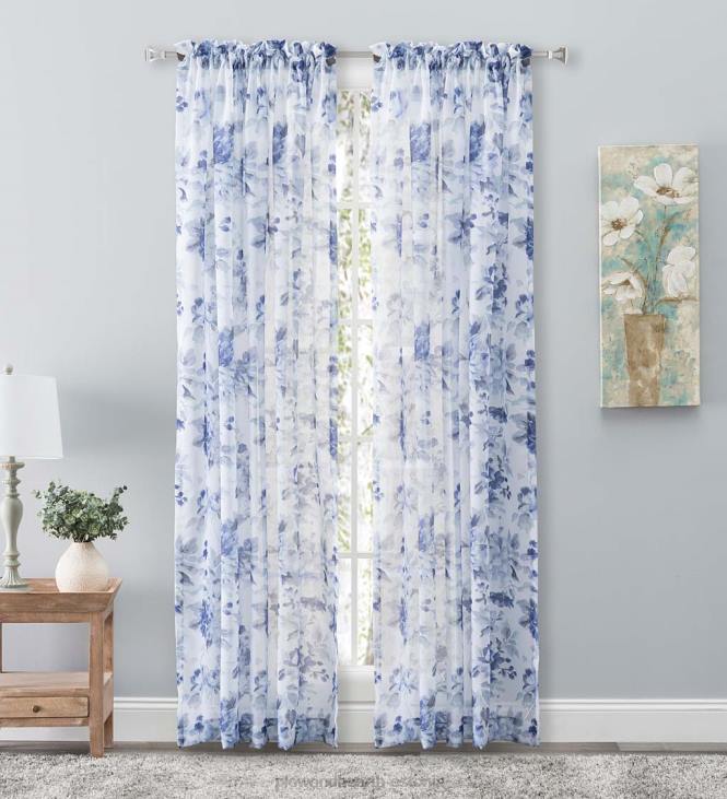 majatarbed 820L2600 kapriissed läbipaistvad varrastega taskupaneelkardinad ja valance Plow & Hearth