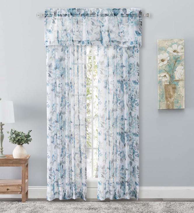 majatarbed 820L2600 kapriissed läbipaistvad varrastega taskupaneelkardinad ja valance Plow & Hearth