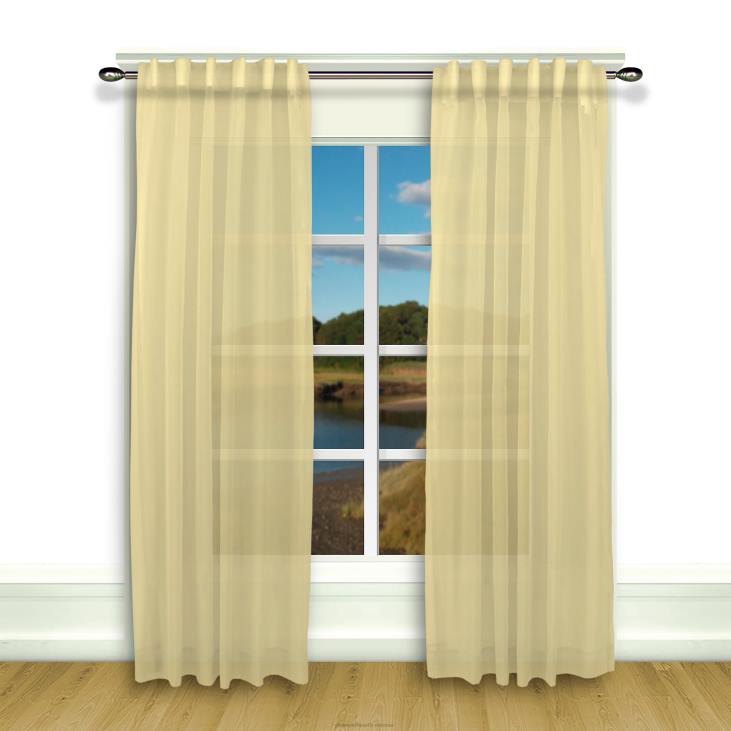 majatarbed 820L2603 layla plisseeritud kardinapaneelide paarid - butterscotch - 63 x 104 Plow & Hearth