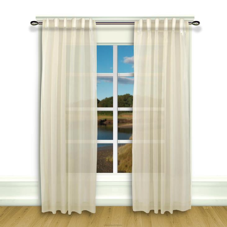 majatarbed 820L2603 layla plisseeritud kardinapaneelide paarid - butterscotch - 63 x 104 Plow & Hearth