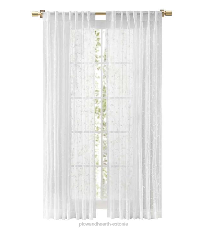 majatarbed 820L2604 läbipaistvad õitega kardinad Plow & Hearth