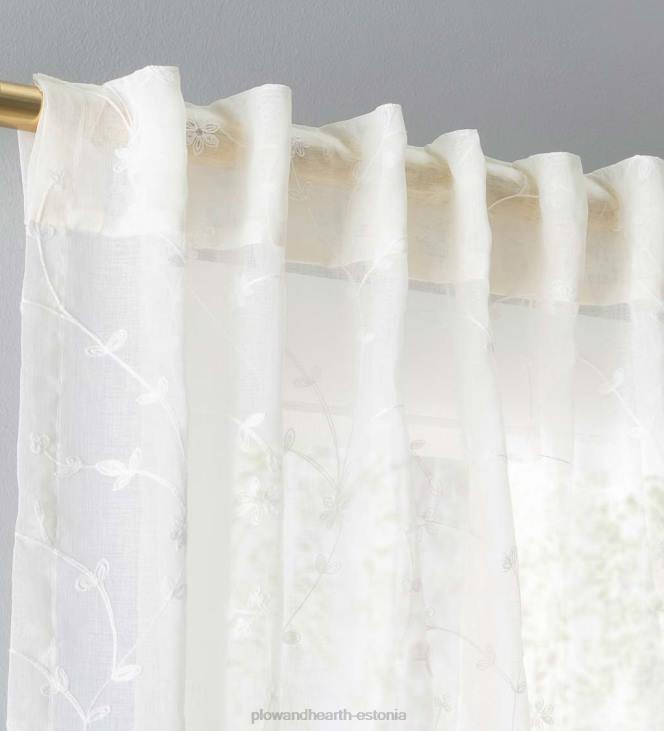 majatarbed 820L2604 läbipaistvad õitega kardinad Plow & Hearth