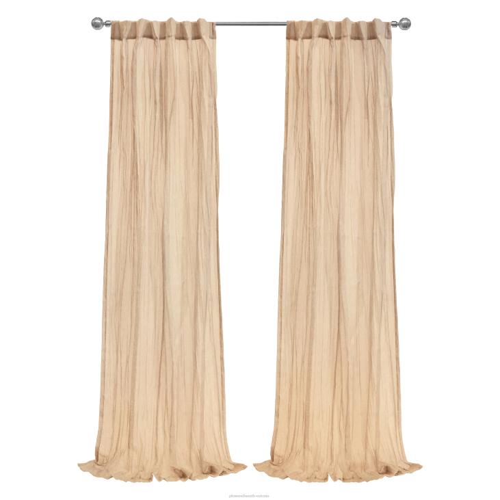 majatarbed 820L2606 layla tagumine sakk/vardatasku purustatud volditud õhuke paneel - aprikoos - 52 x 108 Plow & Hearth