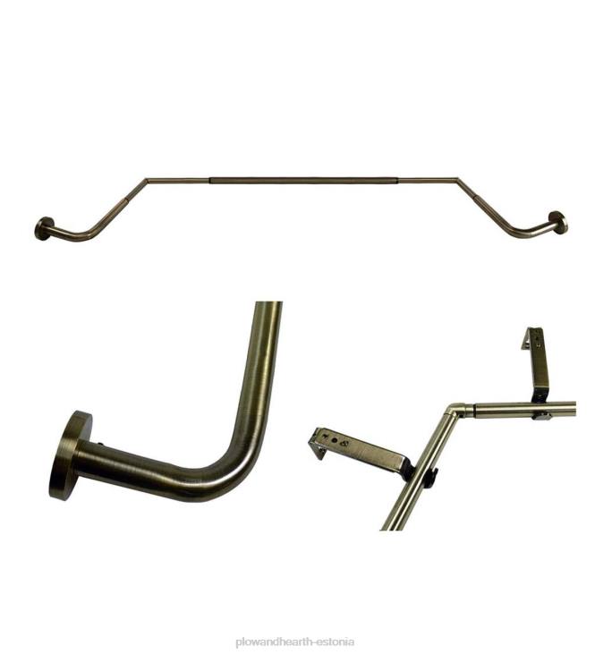 majatarbed 820L2643 reguleeritav erkeri kardinapuu komplekt - espresso Plow & Hearth