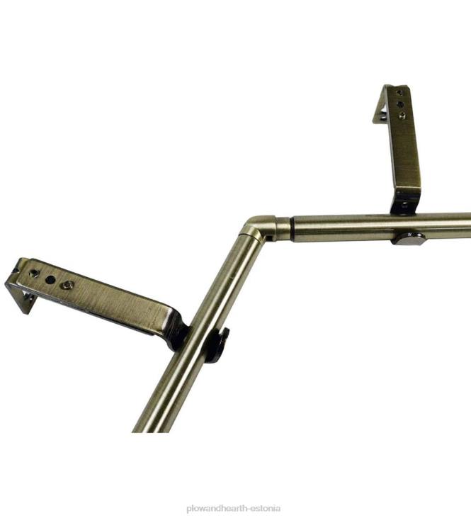 majatarbed 820L2643 reguleeritav erkeri kardinapuu komplekt - espresso Plow & Hearth