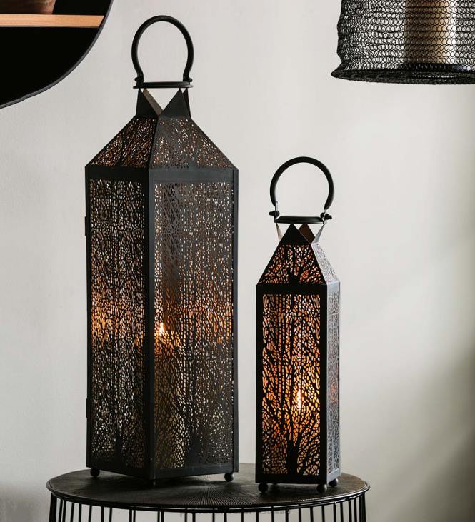 majatarbed 820L2345 söövitatud metallist küünlalaternad, komplektis 2 Plow & Hearth