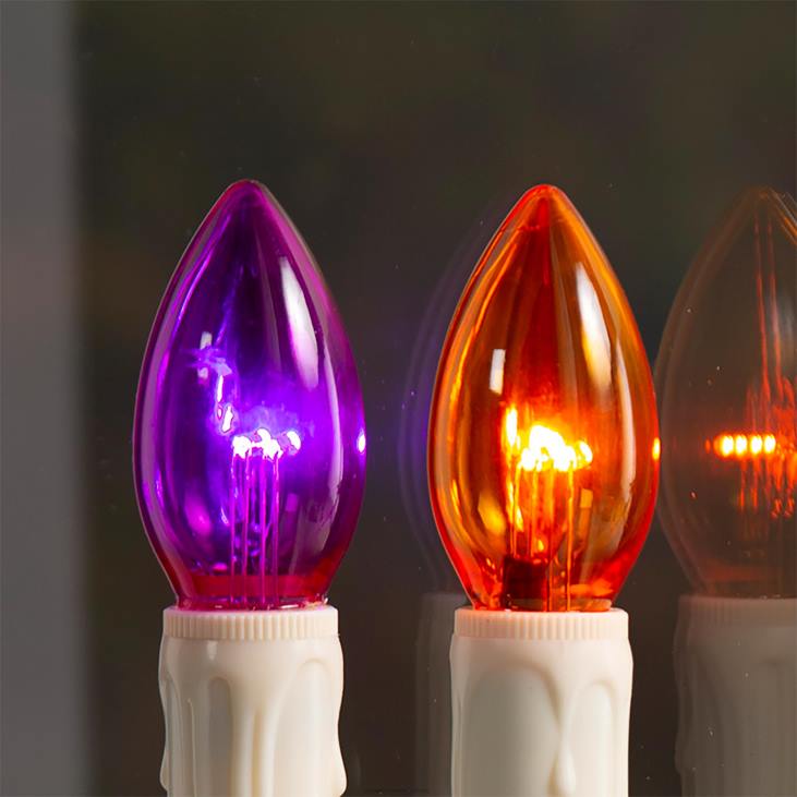 majatarbed 820L2363 halloweeni iminapaga küünalde asenduspirnid, komplektis 2 - oranž Plow & Hearth