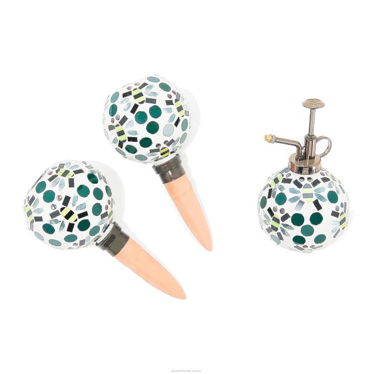 majatarbed 820L2367 komplekt 3 mosaiigist kastmisgloobust koos kooskõlastatud misteri komplektiga, mesilane Plow & Hearth