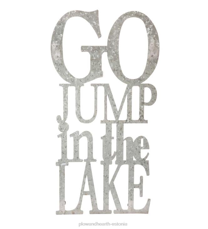 majatarbed 820L2373 hüpata järve tsingitud metallist märk Plow & Hearth