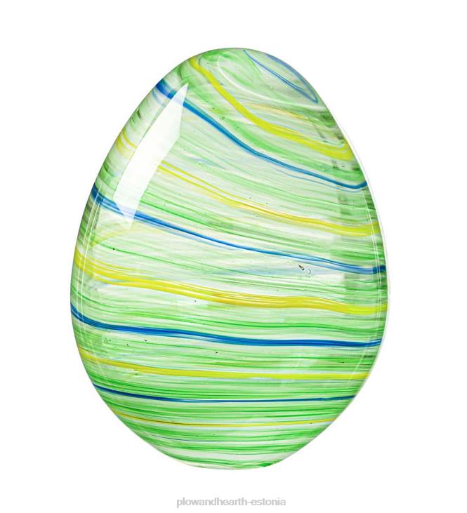 majatarbed 820L2402 värvilised klaasist lihavõttemunad, komplektis 4 Plow & Hearth