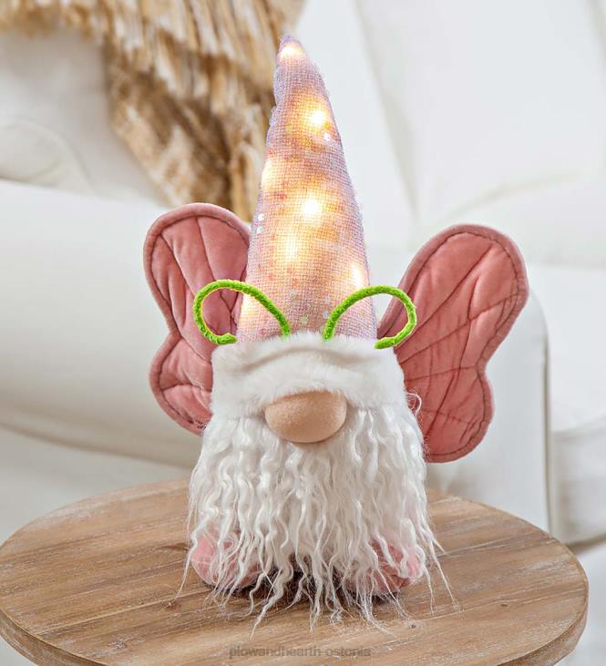 majatarbed 820L2413 valgustatud liblikas gnome lauadekoor Plow & Hearth