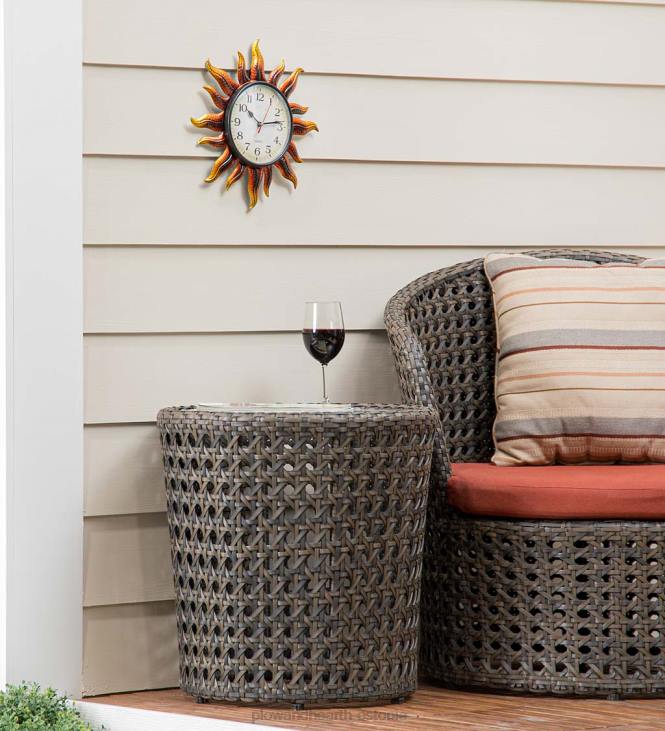 majatarbed 820L2414 päikesekujuline metallist seinakell Plow & Hearth