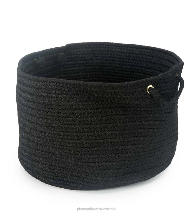 majatarbed 820L2487 punutud polypro roanoke korv sangadega - must multi Plow & Hearth