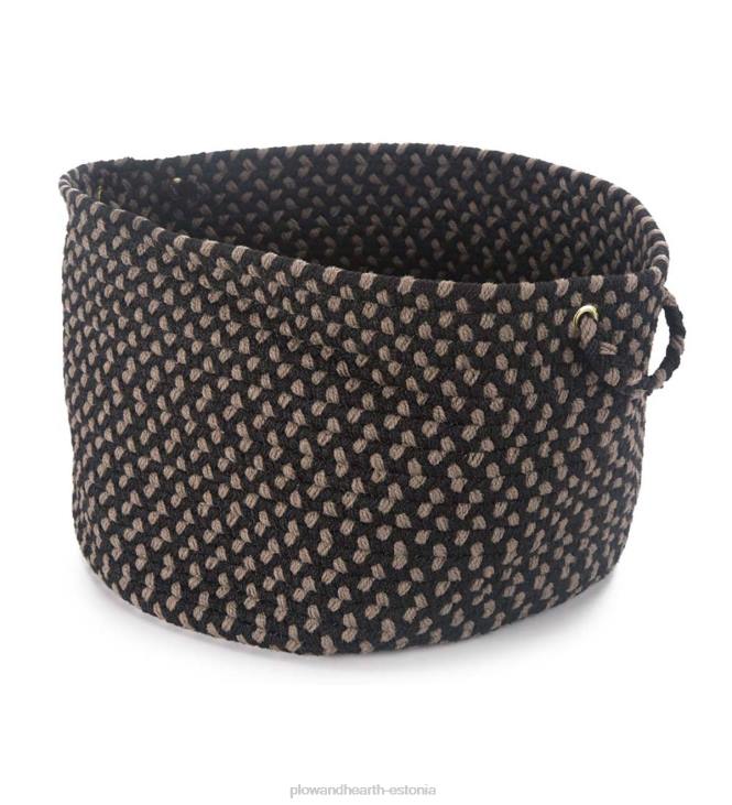 majatarbed 820L2487 punutud polypro roanoke korv sangadega - must multi Plow & Hearth