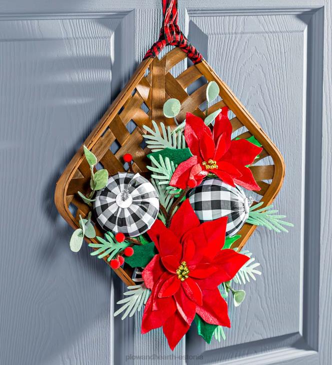 majatarbed 820L2274 jõulutähe tubakakorvi uksedekoor Plow & Hearth