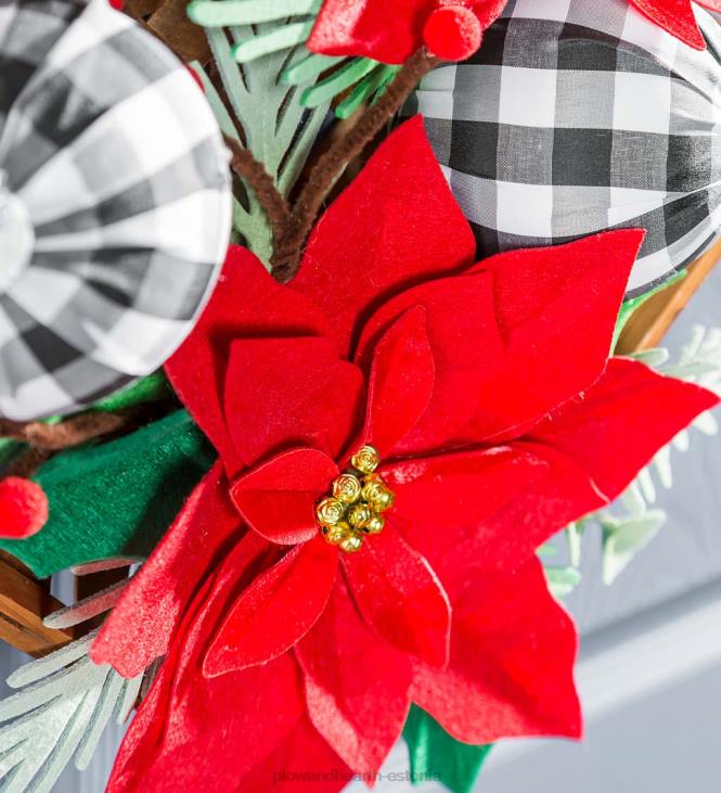 majatarbed 820L2274 jõulutähe tubakakorvi uksedekoor Plow & Hearth