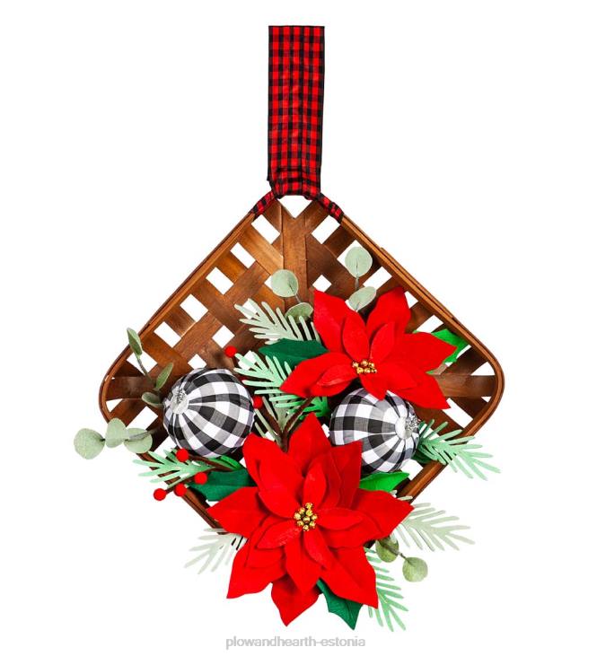 majatarbed 820L2274 jõulutähe tubakakorvi uksedekoor Plow & Hearth