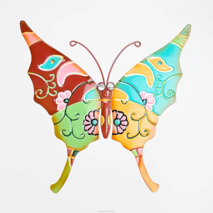 majatarbed 820L102 sise-/väljas metallist talavera liblikas seinakunst Plow & Hearth