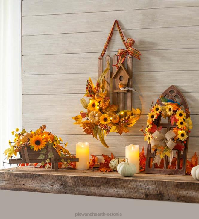 majatarbed 820L2337 valgustara ja linnumaja saagiseina kunst Plow & Hearth