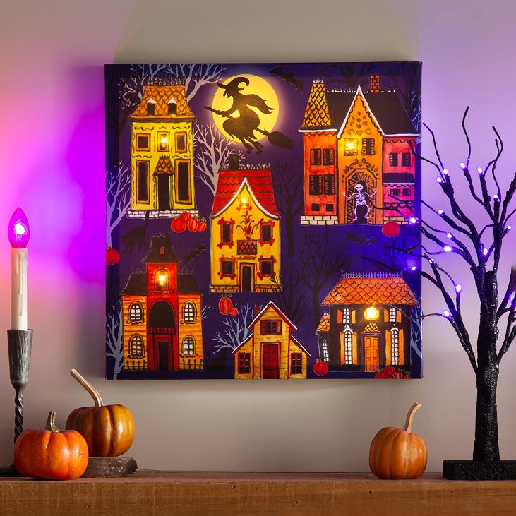 majatarbed 820L2368 valgustatud halloweeni seinakunst Plow & Hearth