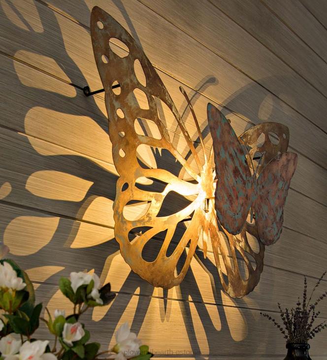 majatarbed 820L2387 valgustatud laserlõikega liblikaseina kunst Plow & Hearth