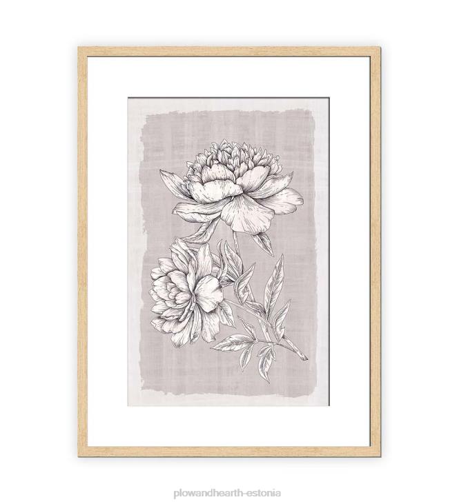 majatarbed 820L2516 botaaniline linane i raamitud seinakunstimaal Plow & Hearth