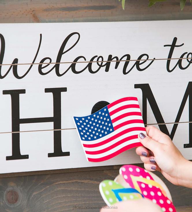 majatarbed 820L2521 vahetatav puidust tervitussilt Plow & Hearth