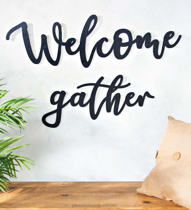 majatarbed 820L2529 skripti stiilis tervitusmärk Plow & Hearth