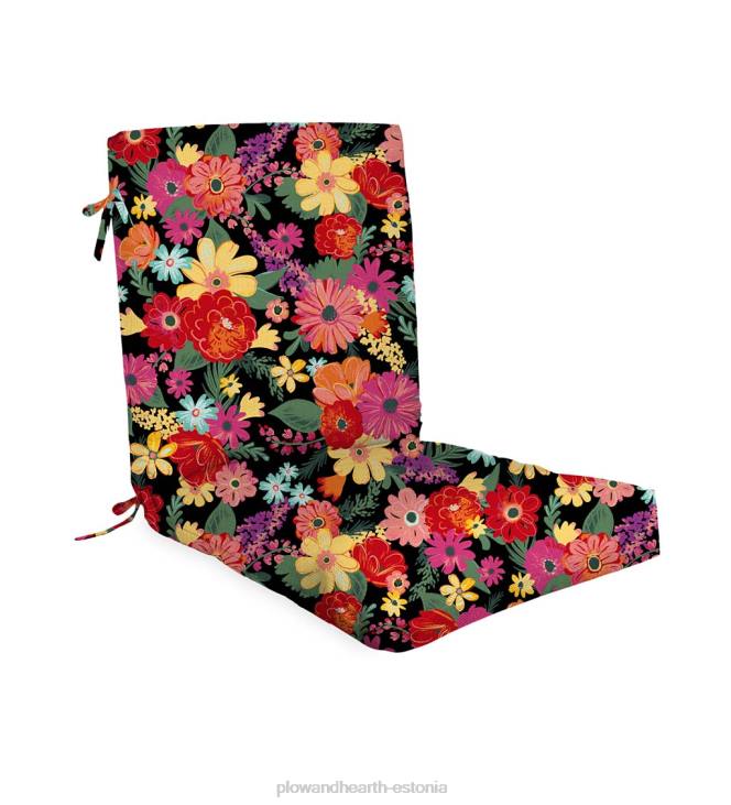 majatarbed 820L1188 klassikaline lipsudega klubitooli padi, 22 x 44 x 4 - rahulik sinine Plow & Hearth