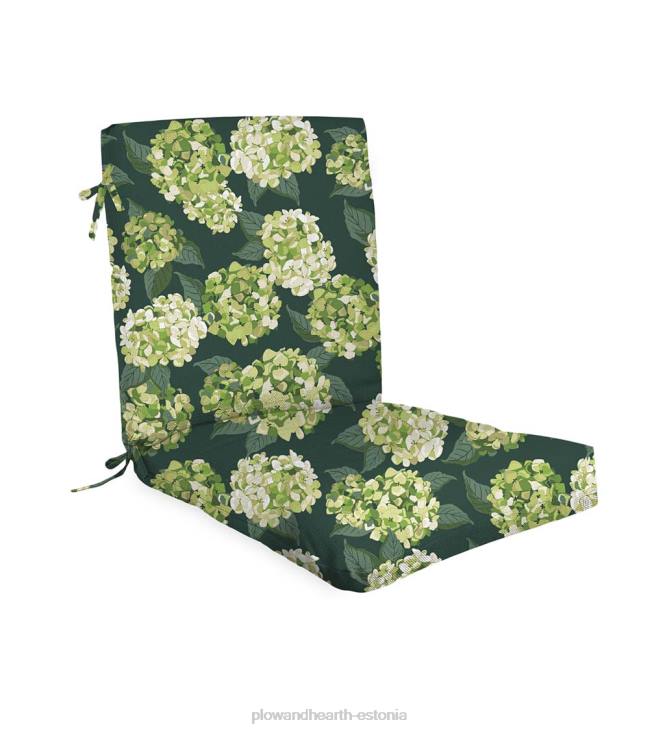 majatarbed 820L1188 klassikaline lipsudega klubitooli padi, 22 x 44 x 4 - rahulik sinine Plow & Hearth