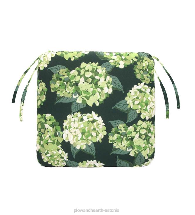 majatarbed 820L1194 polüester klassikaline lipsudega toolipadi, 19 1/2 x 19 x 3 - lilleline sketch põsepuna Plow & Hearth