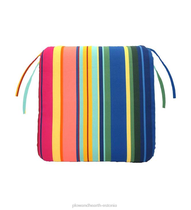 majatarbed 820L1194 polüester klassikaline lipsudega toolipadi, 19 1/2 x 19 x 3 - lilleline sketch põsepuna Plow & Hearth