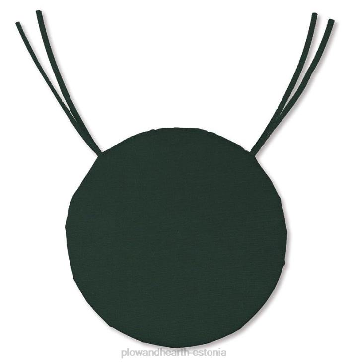 majatarbed 820L1211 polüester klassikaline ümmargune lipsudega toolipadi, paksusega 16 x 2 - metsaroheline Plow & Hearth